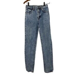 Vintage Edwin Jeans Womens Straight Slim High Rise Blue Stone wash 26X 32"